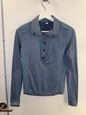 Athleta Flurry Seamless Henley 1/4 Button Up